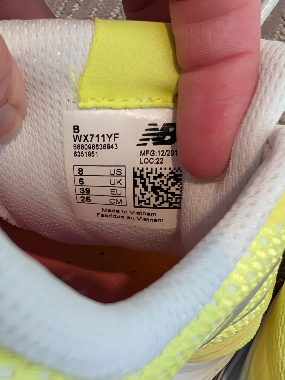 Neon Yellow New Balance 711